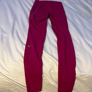 Lululemon ripened raspberry, size 0. Swift speed high rise tight 28”